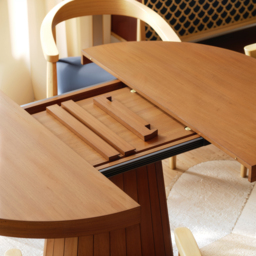 "Extendable Dining Table Set 39""-55"" Japandi Dining Table & 4 Wood Dining Chairs" - thumbnail 7