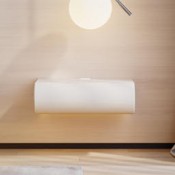 Humply Floating Leather 1-Drawer Smart LED Bedside Table with Sintered Stone Top - thumbnail 3