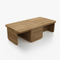 Resaro Modular Teak Wood Patio Coffee Table for Outdoor & Indoor in Natural (400 mm High) - thumbnail 8