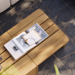 Resaro Modular Teak Wood Patio Coffee Table for Outdoor & Indoor in Natural (400 mm High) - thumbnail 6