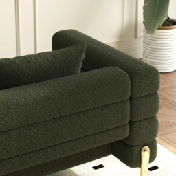 2311 mm Boucle Modular 4-Piece L-Shaped Couch with Chaise Modern Green 3-Seater Sofa - thumbnail 9