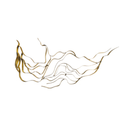 Luxury Abstract Wavy Lines Wall Decor Irregular Metal Wall Art in Gold for Living Room - thumbnail 8