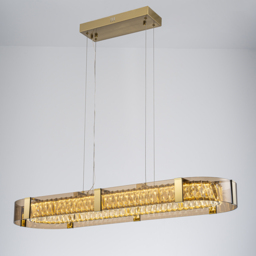 Linear Crystal Kitchen Island Pendant Light with Remote, 3-CCT Dimmable LED - thumbnail 9