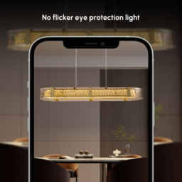 Linear Crystal Kitchen Island Pendant Light with Remote, 3-CCT Dimmable LED - thumbnail 5