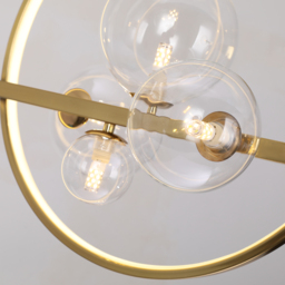 Bubi 10-Light Gold Kitchen Island Light Modern Linear Pendant Light with Glass Shade - thumbnail 8