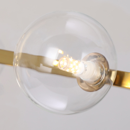 Bubi 10-Light Gold Kitchen Island Light Modern Linear Pendant Light with Glass Shade - thumbnail 9