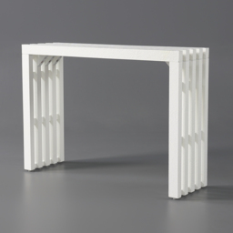 1220mm Modern White Waterfall Console Table Narrow Wooden Entryway Table - thumbnail 9