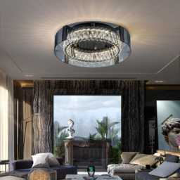 Crystal Dimmable Ceiling Lights 3 Modes LED Flush Mount Light with Remote Control - thumbnail 8