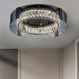 Crystal Dimmable Ceiling Lights 3 Modes LED Flush Mount Light with Remote Control - thumbnail 3