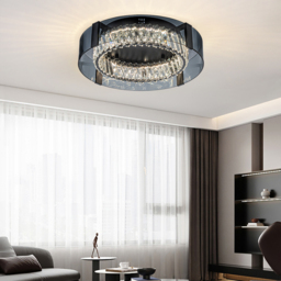 Crystal Dimmable Ceiling Lights 3 Modes LED Flush Mount Light with Remote Control - thumbnail 5