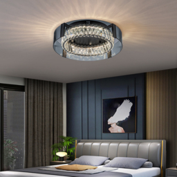 Crystal Dimmable Ceiling Lights 3 Modes LED Flush Mount Light with Remote Control - thumbnail 9