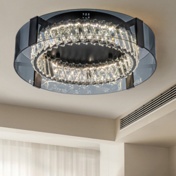 Crystal Dimmable Ceiling Lights 3 Modes LED Flush Mount Light with Remote Control - thumbnail 2