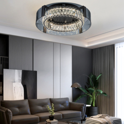 Crystal Dimmable Ceiling Lights 3 Modes LED Flush Mount Light with Remote Control - thumbnail 6