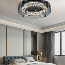 Crystal Dimmable Ceiling Lights 3 Modes LED Flush Mount Light with Remote Control - thumbnail 7