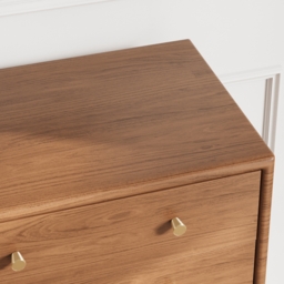 1000mm Mid Century Modern Console Table with Storage Walnut Wood Console Hall Table with 4 Drawers - thumbnail 7