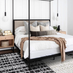 Black&White Diatom Silk Indoor Waterproof and Stain-Resistant Rectangle Area Rug - thumbnail 9