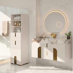 Artis 92cm Single Bathroom Vanity & 149cm Bathroom Storage Cabinet Set