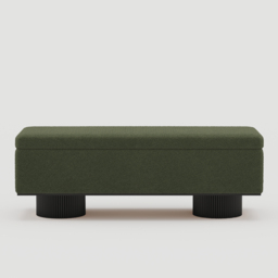 Teddy Fabric Fluffy Faux Fur Flip Top Wood Storage Entryway Bench - thumbnail 8