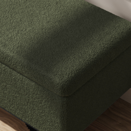 Teddy Fabric Fluffy Faux Fur Flip Top Wood Storage Entryway Bench - thumbnail 5