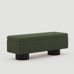 Teddy Fabric Fluffy Faux Fur Flip Top Wood Storage Entryway Bench - thumbnail 7