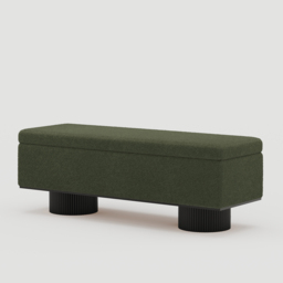 Teddy Fabric Fluffy Faux Fur Flip Top Wood Storage Entryway Bench - thumbnail 9