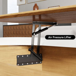 Natural Oval Lift Top Mid-Century Modern Coffee Table - thumbnail 8