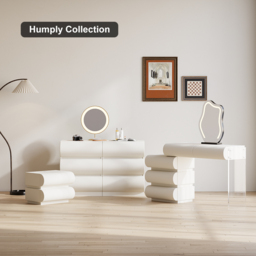 Modern White Leather Smart Bedside Table with Wireless Charger 3 Drawers Bedside Table with USB & Type-C Ports - thumbnail 7
