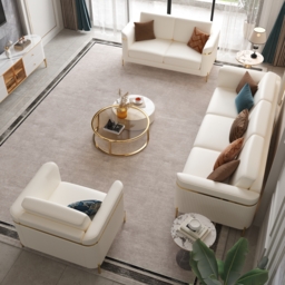 3 PCS Vertex Sofa Set with Chair Modern Living Room Sofa Set with Cushion - thumbnail 4