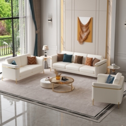 3 PCS Vertex Sofa Set with Chair Modern Living Room Sofa Set with Cushion - thumbnail 5