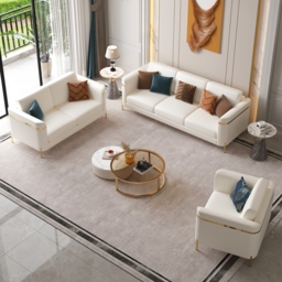 3 PCS Vertex Sofa Set with Chair Modern Living Room Sofa Set with Cushion - thumbnail 1