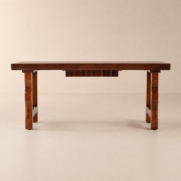 180 cm Rustic Natural Executive Office Desk with Drawer Storage Rubber Wood Desk - thumbnail 5