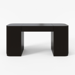Standing Computer Desk with 2 Doors & Storage Black Manufactured Wood Office Furniture (150 cm ) - thumbnail 9