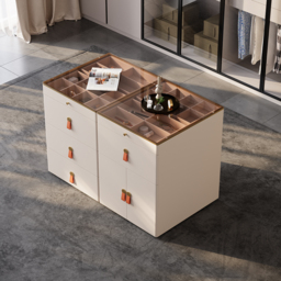 1200 mm W Champagne Walk-in Wardrobe Island 12 Drawers Dresser & Chest with Jewellery Storage - thumbnail 2