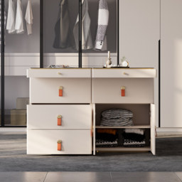 1200 mm W Champagne Walk-in Wardrobe Island 12 Drawers Dresser & Chest with Jewellery Storage - thumbnail 7