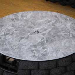 Cocaro Weave Round Smokeless Propane Fire Pit - Elegant Rattan & Marble Design, 50,000 BTU Outdoor Heater - thumbnail 8