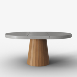 "Extendable Dining Table Set 39""-55"" Japandi Gray Dining Table & 6 Walnut Wood Dining Chairs" - thumbnail 7