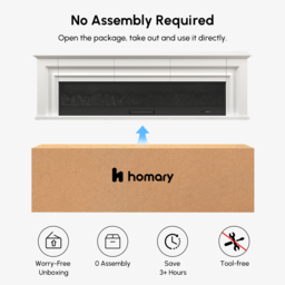 200 cm Electric Fireplace TV Stand Modern White Media Console with Remote Control - thumbnail 9