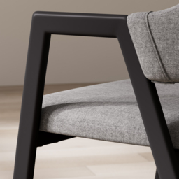 Set of 8 Linen Dining Chair Upholstered Curved Back Modern Gray Dining Room Chairs - thumbnail 6
