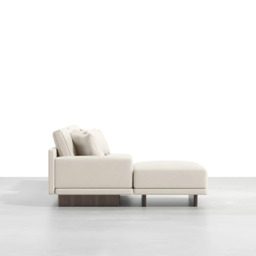 Modular Leather Sectional Sofa Set with Concrete Coffee Table - thumbnail 6