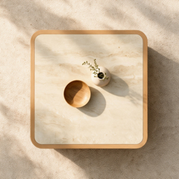 Flutera Fluted Aluminium Outdoor Coffee Table with Sintered Stone Top - thumbnail 5