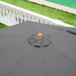 Tevara 300 cm Garden Parasol with Marble Stand Garden Umbrella for Pool / Beach in Gary - thumbnail 8