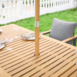 Tevara 300 cm Garden Parasol with Marble Stand Garden Umbrella for Pool / Beach in Gary - thumbnail 9