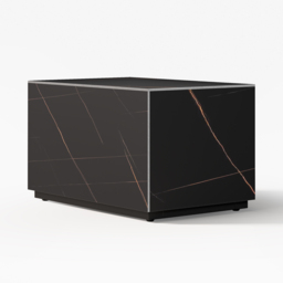 Modern 600mmW Faux Travertine Nightstand 1 Drawer Bedside Table Set of 2 - thumbnail 9