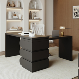 Humply Modern Minimalist Style L Shaped Desk Solid 1520mm Executive Office Desk - thumbnail 5