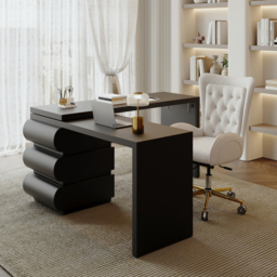 Humply Modern Minimalist Style L Shaped Desk Solid 1520mm Executive Office Desk - thumbnail 1