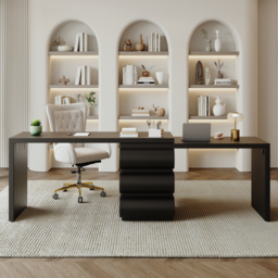 Humply Modern Minimalist Style L Shaped Desk Solid 1520mm Executive Office Desk - thumbnail 2