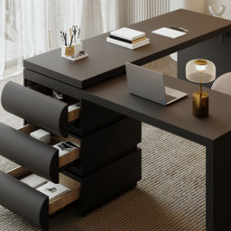 Humply Modern Minimalist Style L Shaped Desk Solid 1520mm Executive Office Desk - thumbnail 6