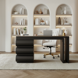 Humply Modern Minimalist Style L Shaped Desk Solid 1520mm Executive Office Desk - thumbnail 4