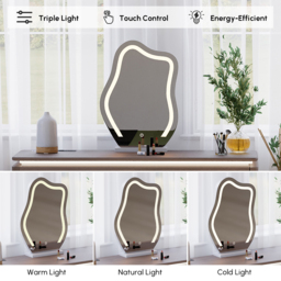 "47"" Smart Makeup Vanity Set Retractable  Dressing Table with Mirror & Lights" - thumbnail 8
