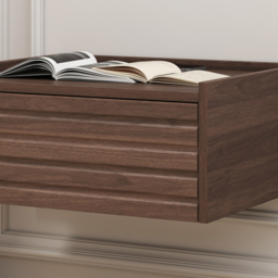 Wooden Floating Bedside Table Modern Bedside Table with Charging Station - thumbnail 8